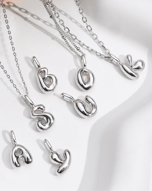 Silver K Letter Charm