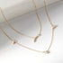 14kt Gold White Sapphire Drop Necklace