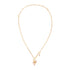 Gold Mini Link Charm Chain Connector Necklace