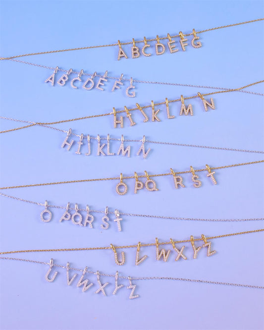 Gold Letter X Initial Necklace