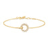 Gold Interlinked Circles Pavé Bracelet