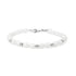 Silver Freshwater Pearl and White Cubic Zirconia Bezel Set Bracelet