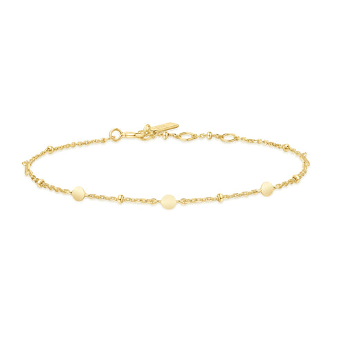 Gold Disc Station Bracelet