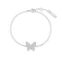 Silver Butterfly Pavé Bracelet