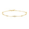 Gold Sparkling Bezel Cubic Zirconia Station Bracelet