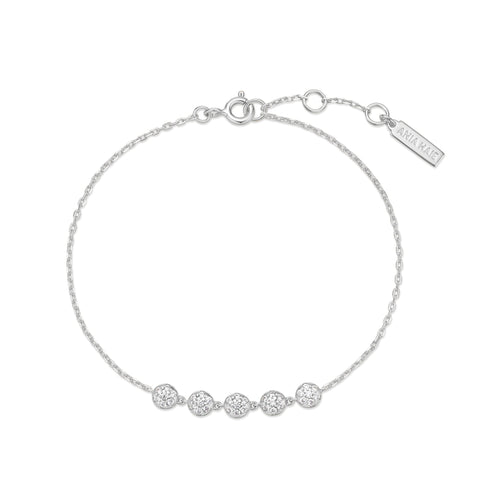 Silver Pavé Multi Beaded Chain Bracelet