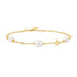 Gold Shell Pearl and Star Station Bracelet
