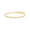 Gold Multi Station Round Stone Chain Bracelet