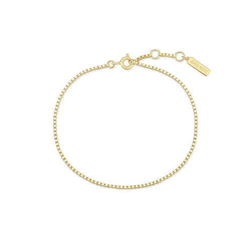 Gold Box Chain Bracelet