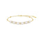 Gold Sparkling Braided Shell Pearl Bracelet
