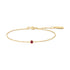 Gold Crimson Solitaire Bracelet