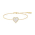 Gold Mother of Pearl Halo Heart Bracelet