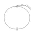 Silver Modern Bezel-Set Solitaire Bracelet