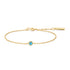 Gold Bezel-Set Lab-Created Turquoise Solitaire Bracelet