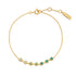 Gold Green Station Bracelet