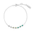 Silver Green Station Bracelet