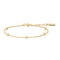 Gold Classic Bezel-Set Station Bracelet