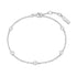 Silver Classic Bezel-Set Station Bracelet