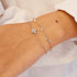 Silver Sparkling Lucky Clover Bracelet
