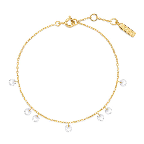 Gold Droplet Station Bracelet