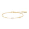 Gold Shell Pearl & Bezel-Set Sparkle Bracelet
