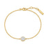 Gold Pavé Disc Bracelet