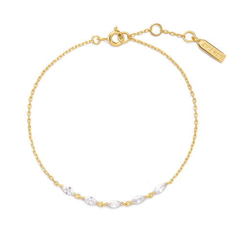 Gold Quintet Marquise Bracelet