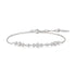 Silver Graduated Bezel-Set Trios Bracelet