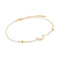 14kt Gold Diamond and Mother Of Pearl Moon Bracelet