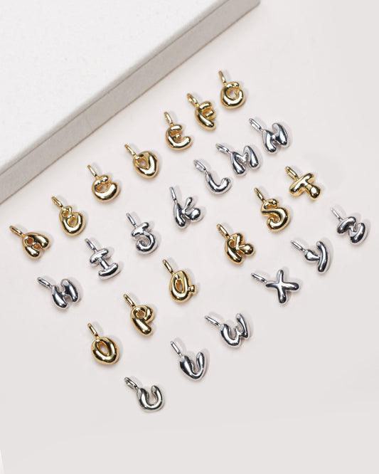 Silver N Letter Charm
