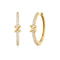 Gold Cross Hoops