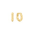 Gold Texture Small Huggie Hoop Earrings