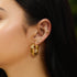 Gold Four-Petal Stud Earrings