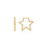 Gold Medium Star Pavé Hoop Earrings