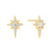 Gold Eight-Pointed Star Stud Earrings