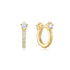Gold Sparkling Pav¨¦ Huggie Hoop Earrings