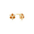Gold Nano Gem Floral Trio Stud Earrings
