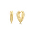 Gold Puffy Shield Huggie Hoop Earrings