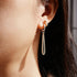 Silver Long Water Droplet Drop Earrings