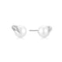 Silver Pearl Claw Stud Earrings