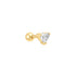 Gold Heart Barbell Single Earring