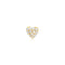Gold Pavé Heart Barbell Single Earring