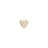 Gold Pavé Heart Barbell Single Earring