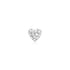 Silver Pavé Heart Barbell Single Earring