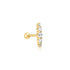 Gold Bar Barbell Single Earring