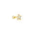 Gold Five-Point Star Barbell Single Earring