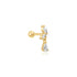 Gold Marquise Dangle Barbell Single Earring