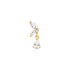Gold Marquise Dangle Barbell Single Earring