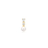 Gold Shell Pearl Dangling Barbell Single Earring