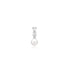 Silver Shell Pearl Dangling Barbell Single Earring